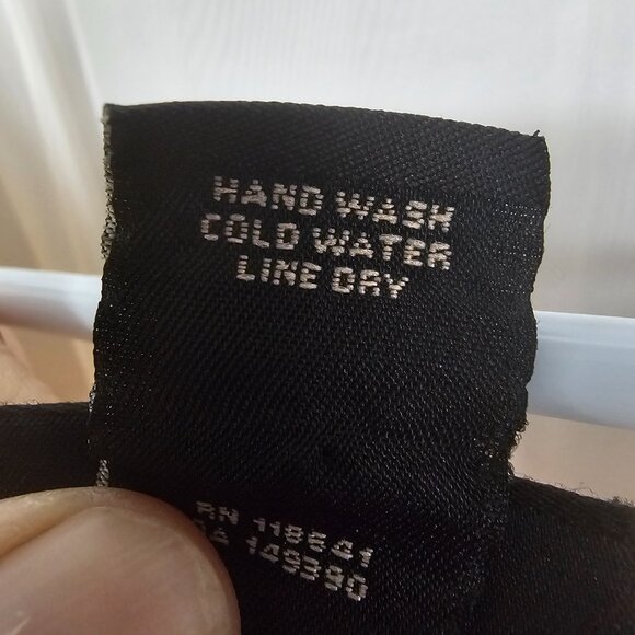 Vintage Lane Bryant Blouse Y2K Polka Dot Chiffon Metallic Sheer Cream Pink 18/20 - Picture 8 of 9